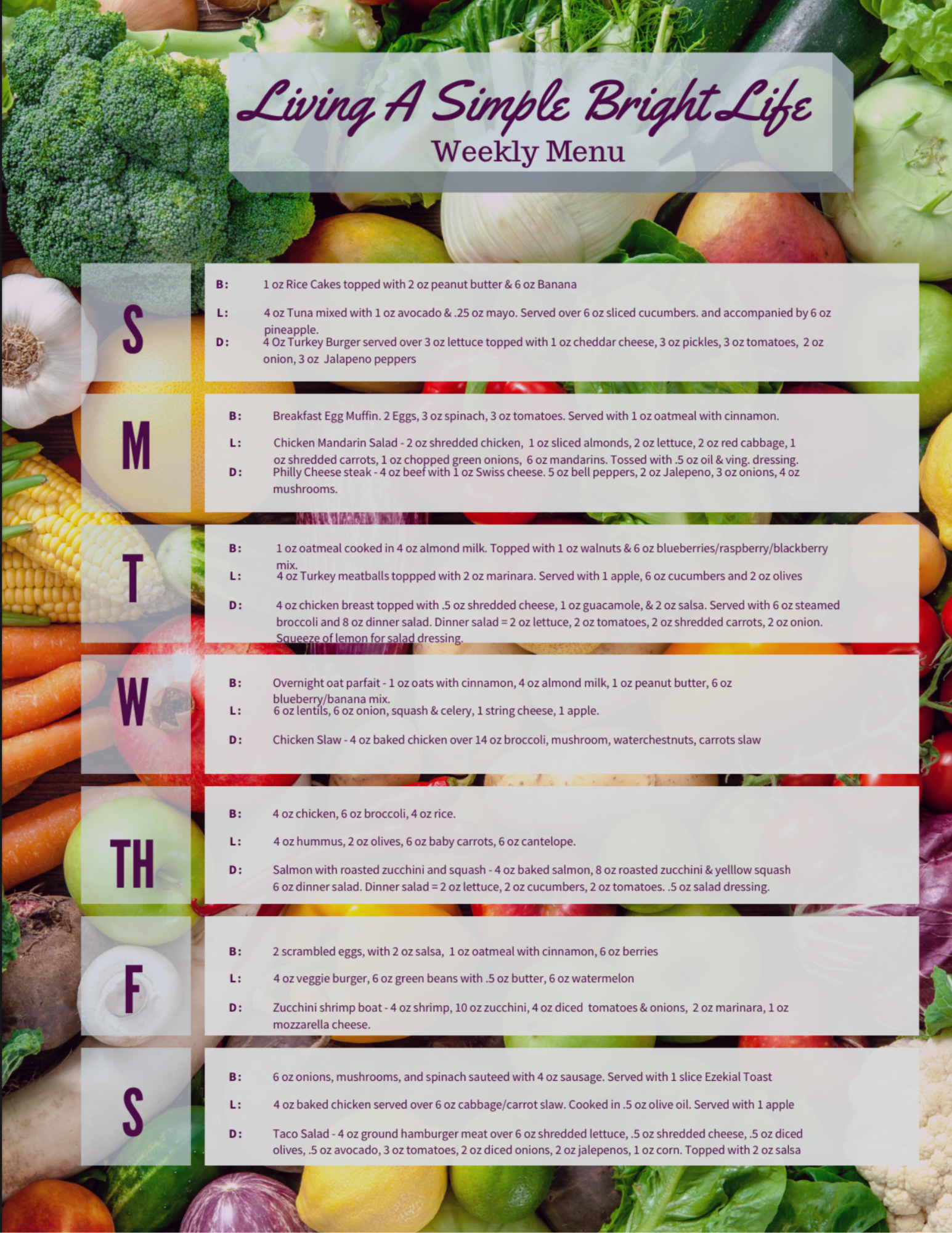 Living A Simple Bright Life Week 3